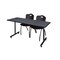 Kobe Rectangle Tables > Training Tables > Kobe Training Table & Chair Sets, 60 W, 24 L, 29 H, Grey MKTRCT6024GY47BK - alternate 1